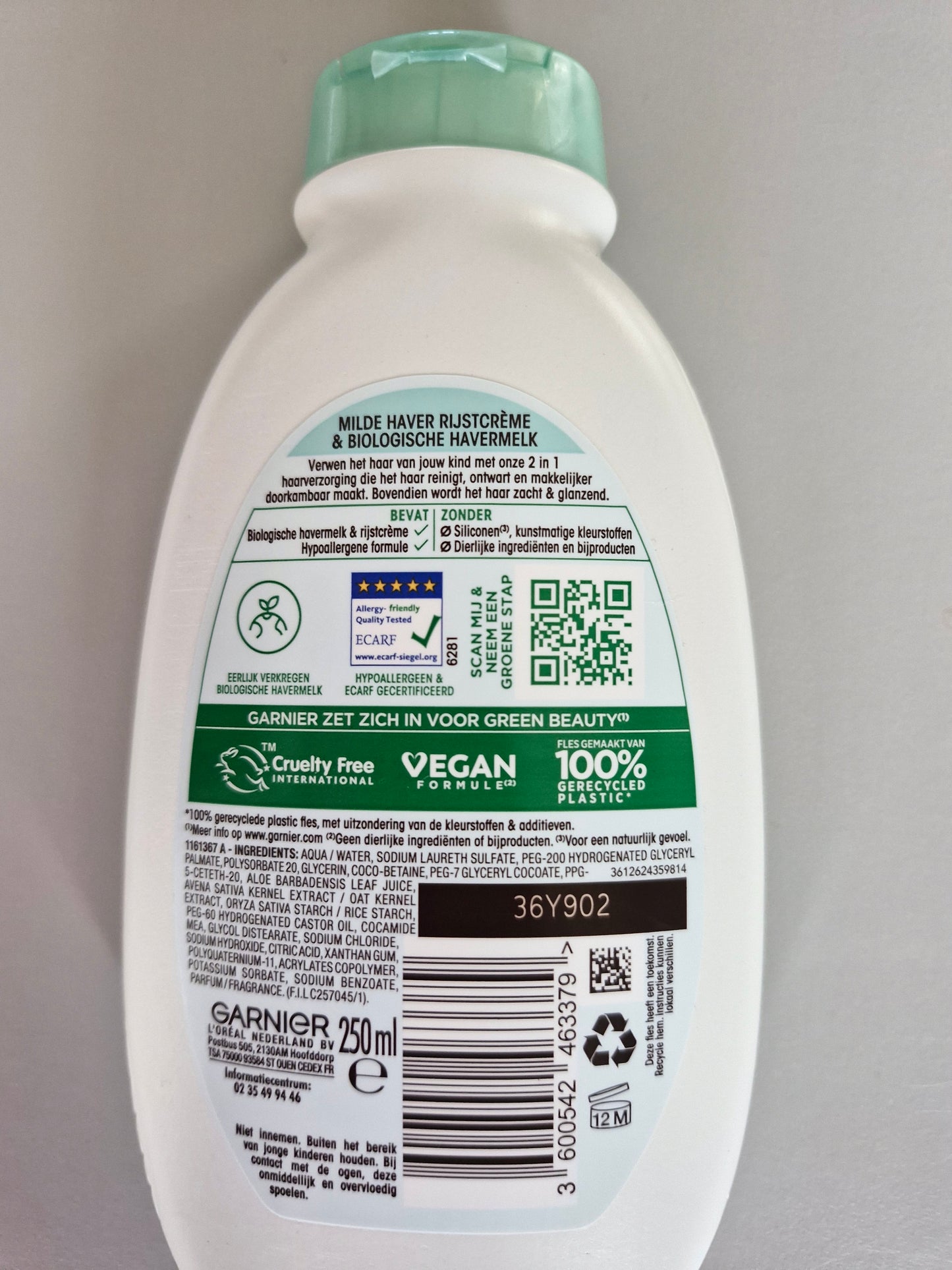 Garnier kids milde haver shampoo